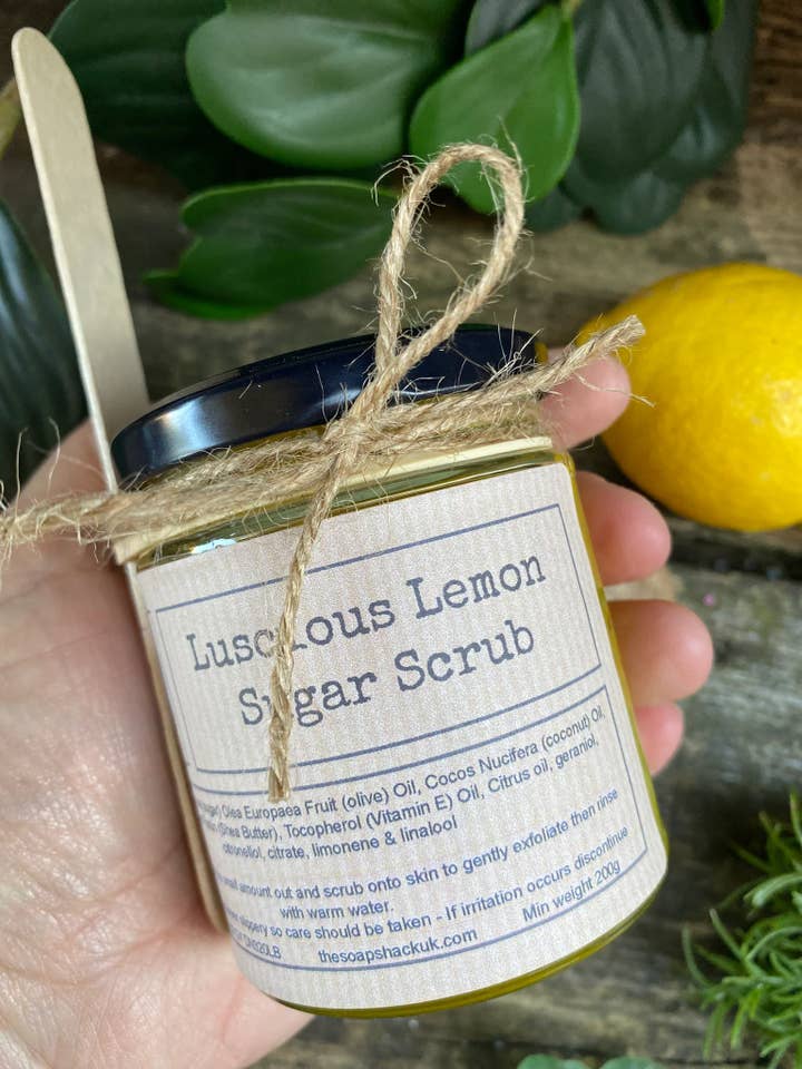 Luscious Lemon Sugar Scrub for wholesale by The Soap Shack