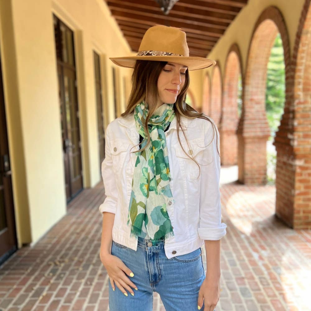 Humble Hilo – Cachecol - Mulher por atacado – Lenço Humble Hilo com arte de papoulas vetoriais18