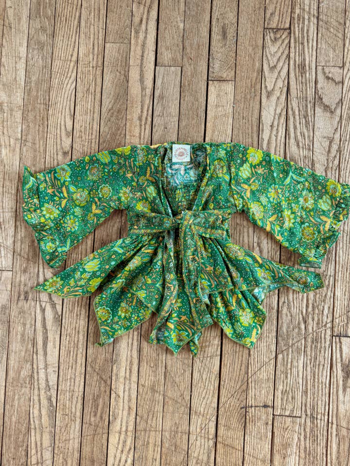 Gardenbelle Shop - Wholesale T-Shirt - Kids - Baby Toddler Bell Sleeve Top, Hippie Boho Flower Tie Front 5