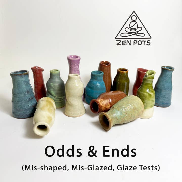 Odds n Ends Mini Vasos Barato de Cerâmica Mini Bud Esmaltes Multicolor por atacado de Cedarleaf Ceramics