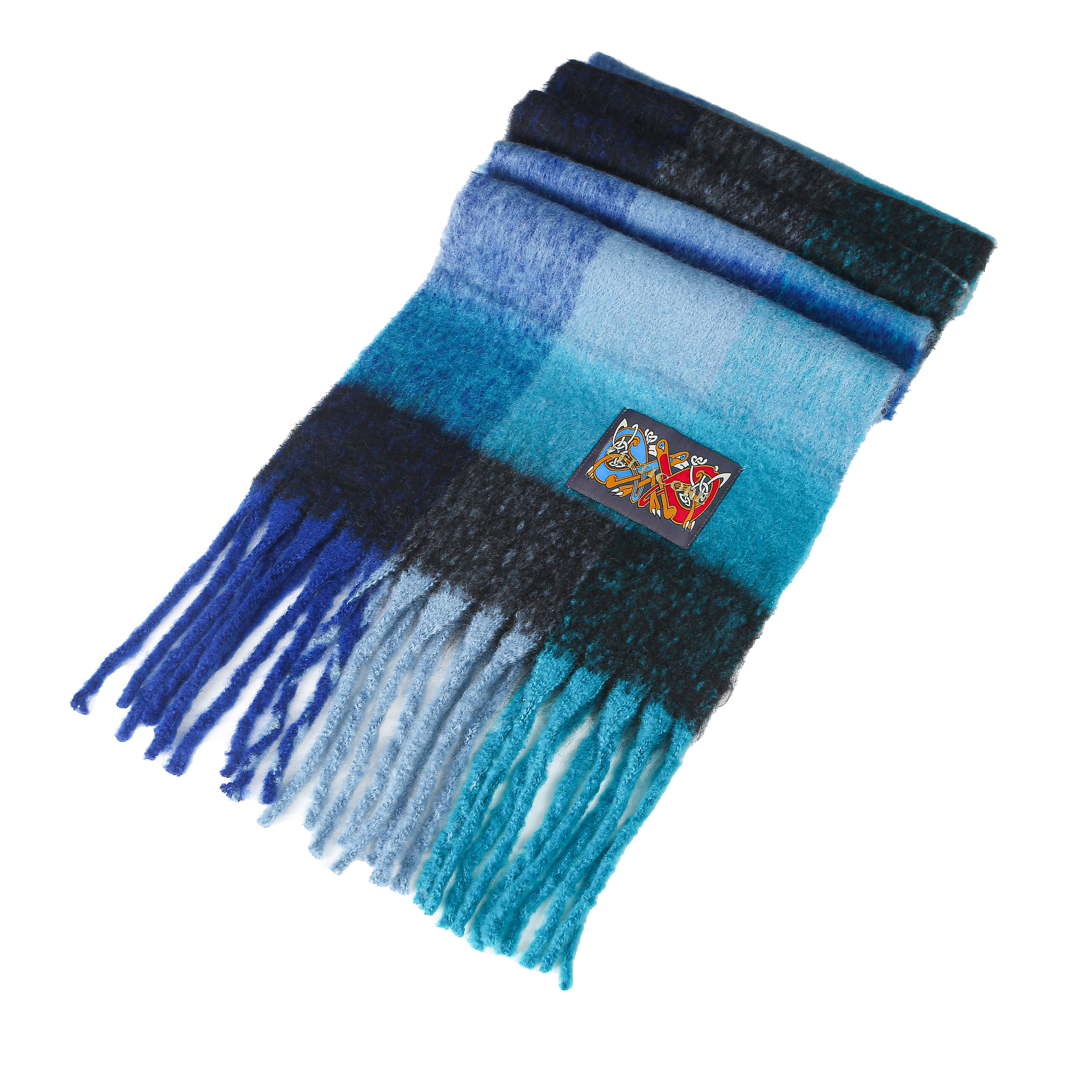 Celtic Ore Crafts - Wholesale Scarf - Women's - IRS-023G Check Scarf Colours Blues1