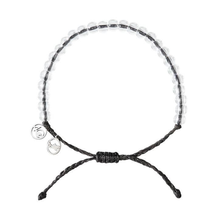 Bracciale per squalo con perline 4ocean - nero - confezione da 6 per la vendita all'ingrosso da parte di 4ocean