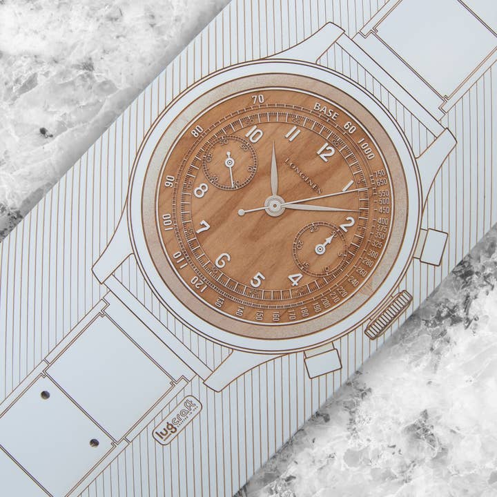 Longines 13zn Skateboard Deck Art - White for wholesale by Lugcraft