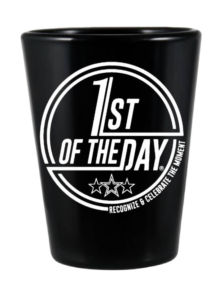 1st of the Day® Black Shot Glass for wholesale by 1st of the Day®