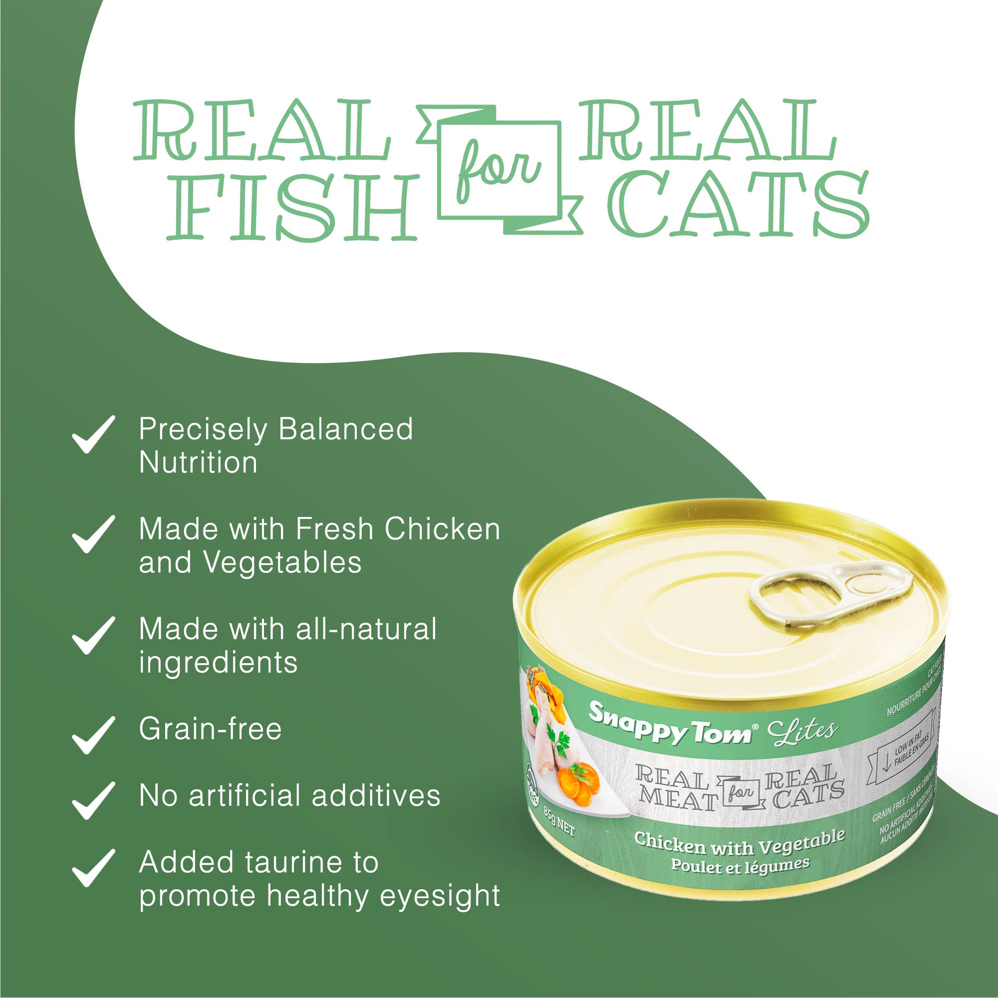 Snappy Tom Pet Supply - Wholesale Pet Food - Cat - Snappy Tom Lites® 3oz - Chicken with Vegetables2