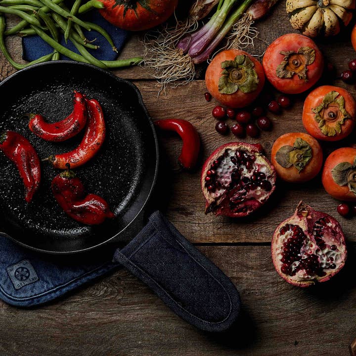 Black Denim Pan Handle Holder for wholesale on Faire