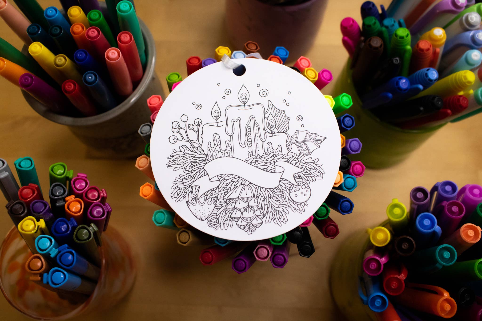 Iron Maid Art - Venta al por mayor Adornos - Vela colorear adorno navideño regalo de vacaciones meditación3