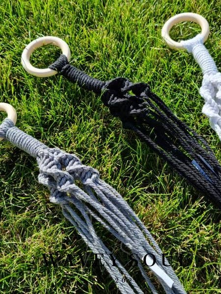 monochrome plant hangers for wholesale by AJ Handmade