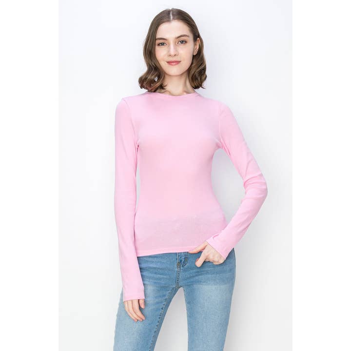 Mini-chemise côtelée à manches longues et col rond pour la vente par Timeless