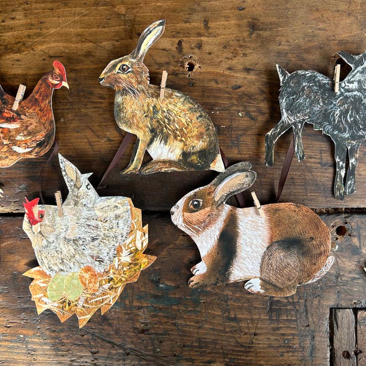 Handgemachte Kunstpapier-Oster-Girlande für den Großhandel von Clare O’Neill Artworks