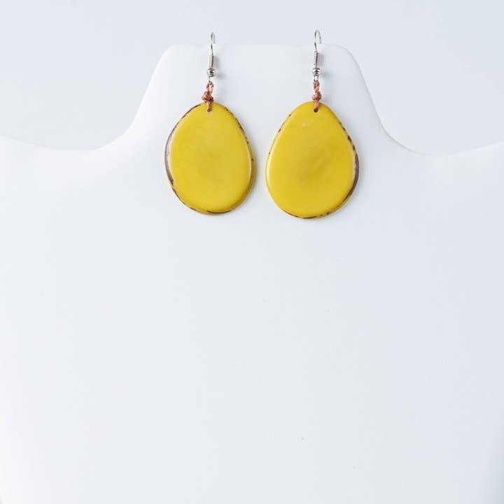 TaguArtsy - Wholesale Dangle Earrings - Tagua Slice Eco-friendly Earrings9