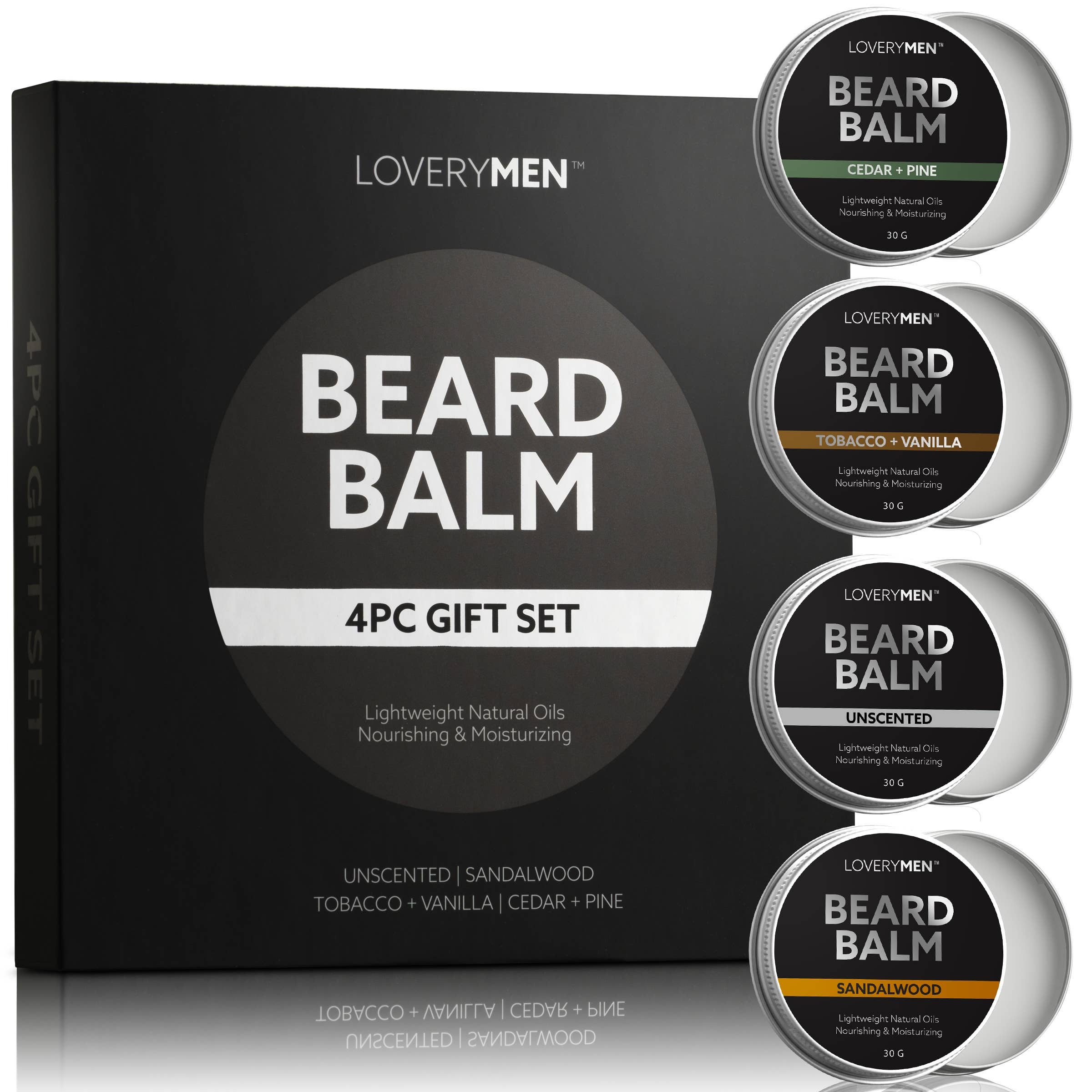 Lovery - Vente Soins pour barbe - Coffret cadeau de baume à barbe LOVERYMEN 4 pièces - Cadeau de toilettage premium9
