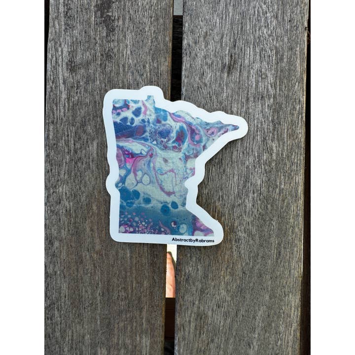 AbstractbyRabrams - Wholesale Sticker - LGBTQ Minnesota State Sticker - Trans Pride Progress Pride4