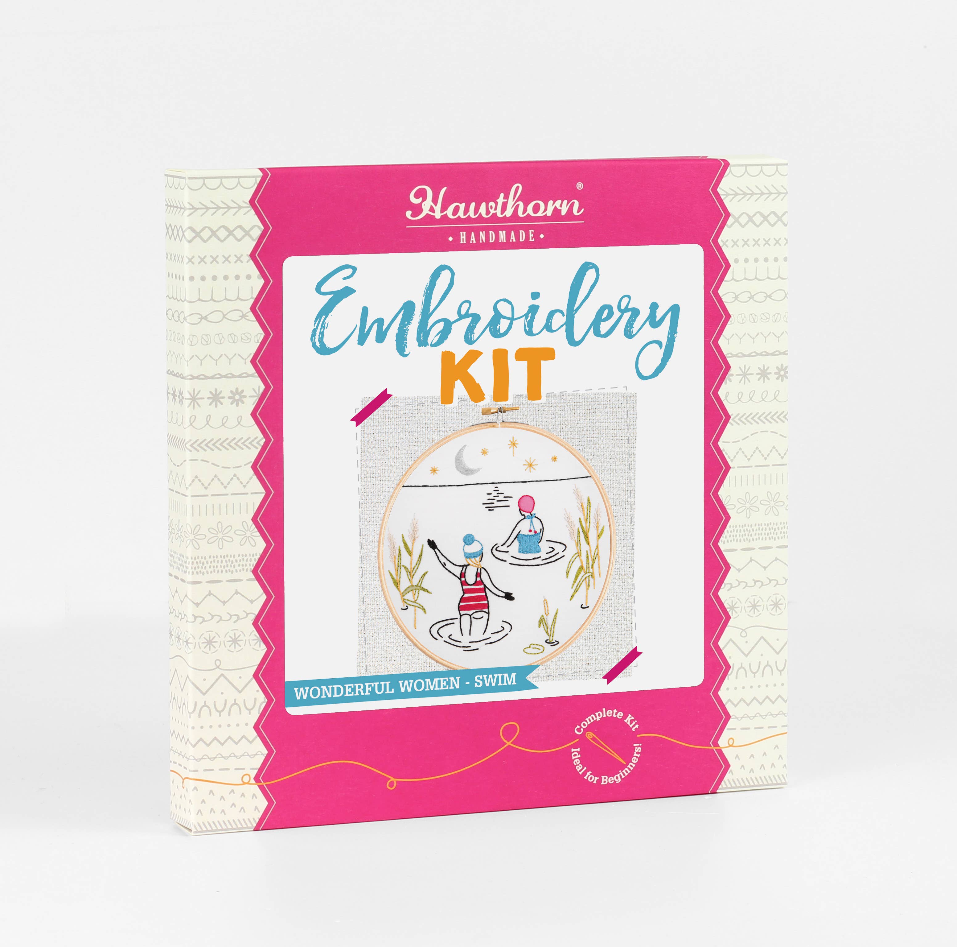 Hawthorn Handmade (US Duties Paid) - Wholesale Craft Sewing Kit - Wild Swimming Embroidery Kit (Swim) | Complete Craft Kit1