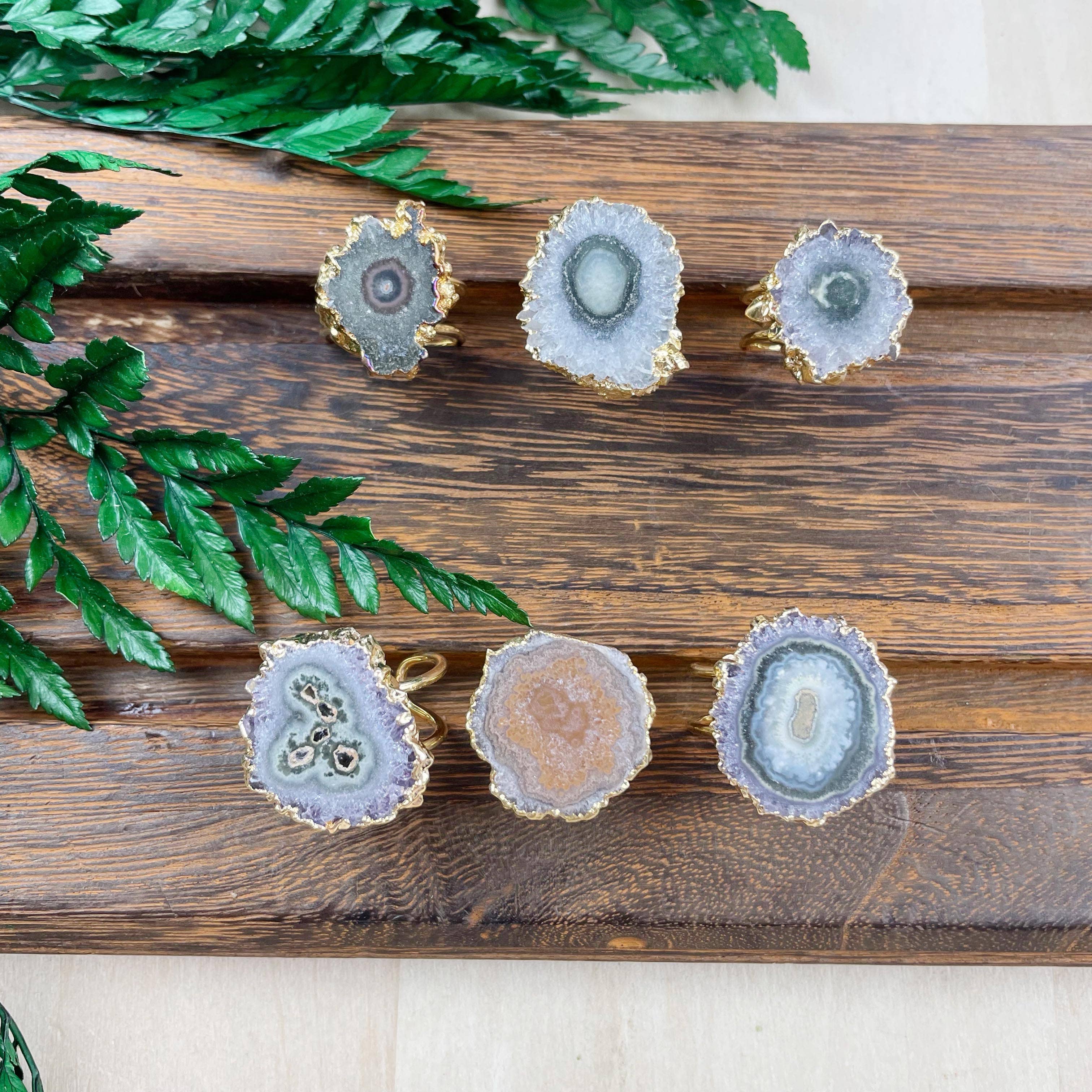 Ewelina Pas Jewelry - Vendita all'ingrosso Anelli cocktail/statement - Anello in oro con ametista stalattite13