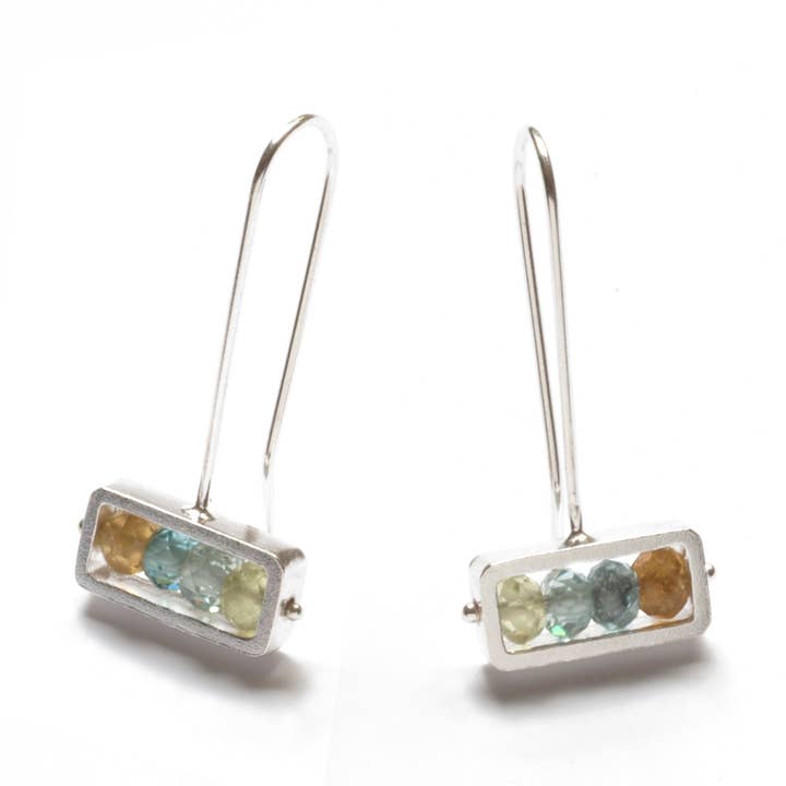 RJ10HE - Horizontal Rectangle Earrings for wholesale by ASHKA DYMEL Studio