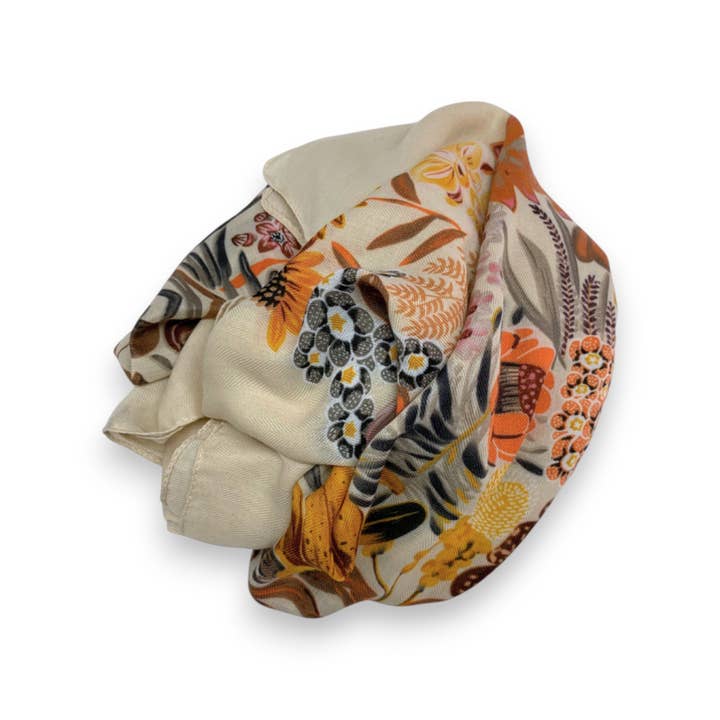 Lili Scarves - Wholesale Scarf - Women's - Garden Print Cotton Blend Square Scarf9