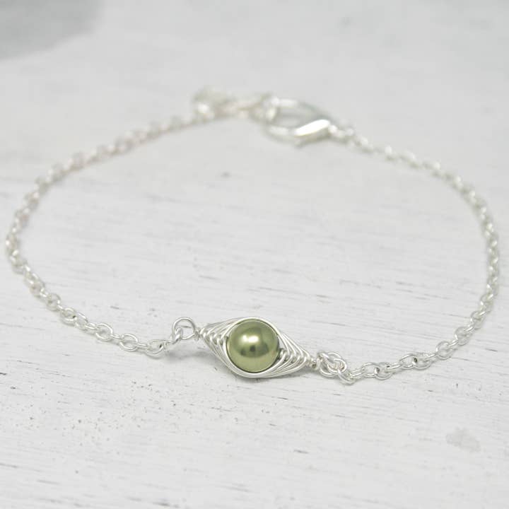 Rising Jewelry - Wholesale Link & Chain Bracelet - Pea pod bracelet, Green, Pea Jewelry, Mothers Day Gift