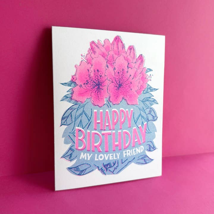 Pier Six Press - Wholesale Birthday Card - Lovely Rhody Birthday - Cute Risograph Card1