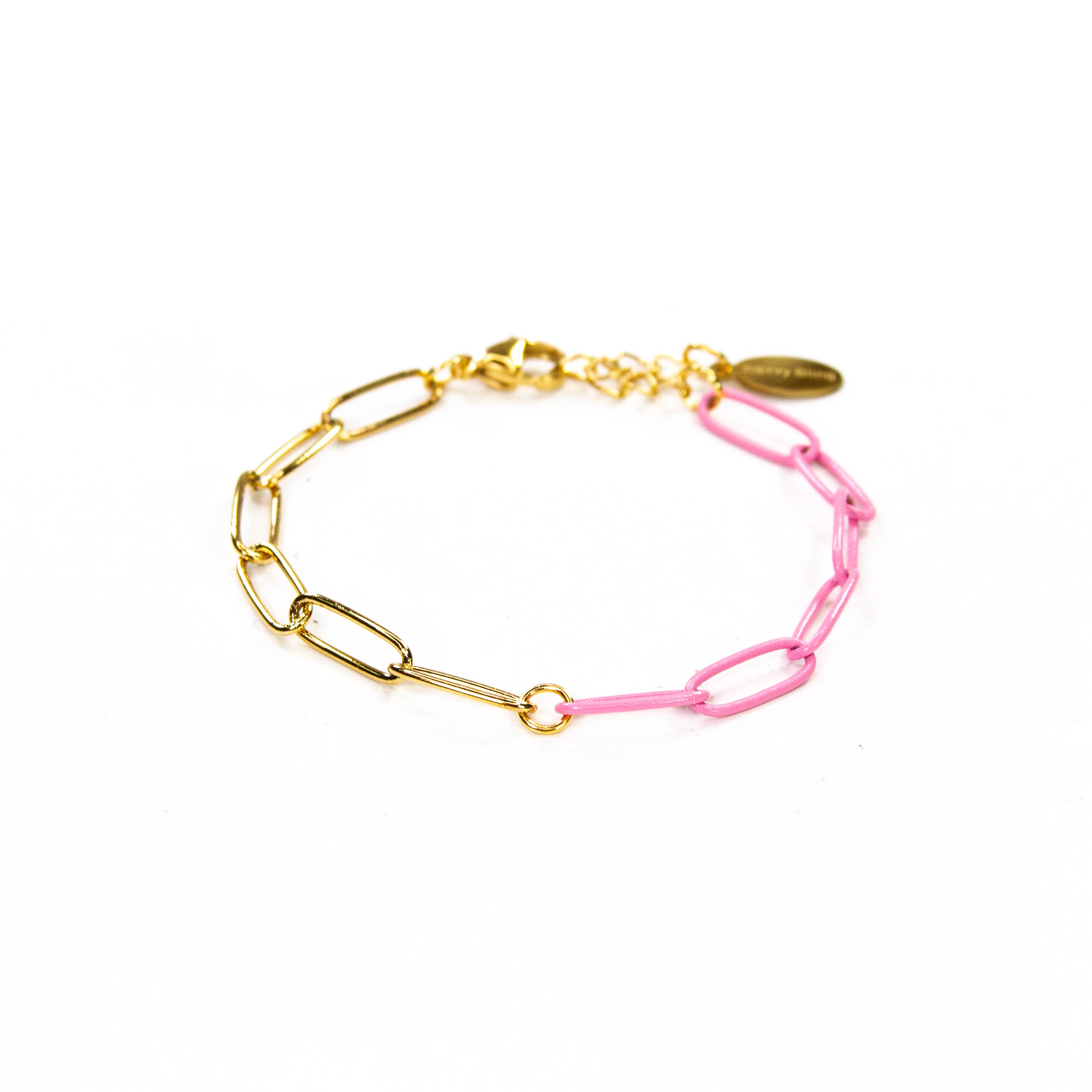 Savvy Bling - Wholesale Link & Chain Bracelet - Enamel 16+ Colors paperclip & Gold chain link bracelet23