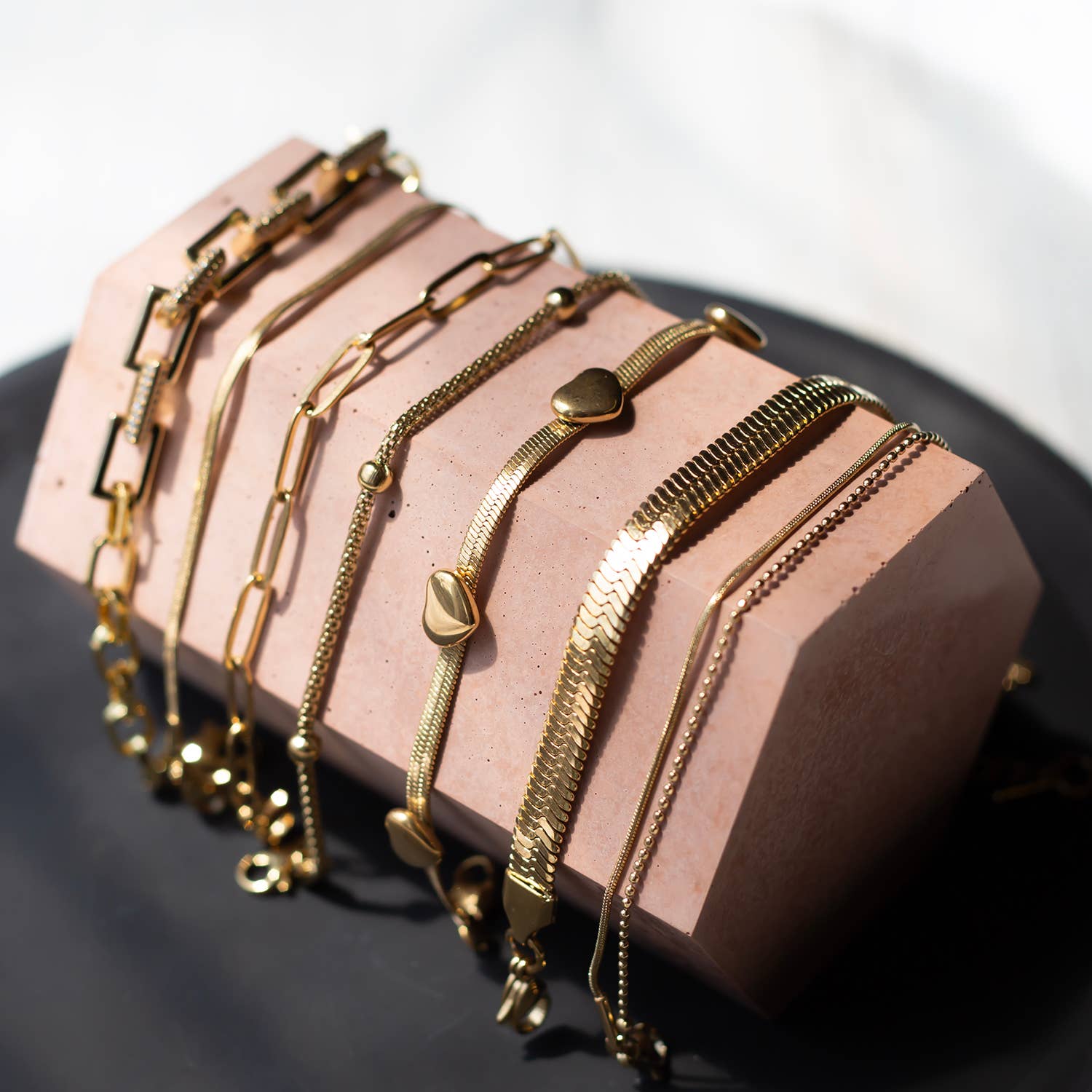 Lenny & Eva – wholesale Link & chain bracelet – Gold Chain Bracelet-CZ Link, Gilded3