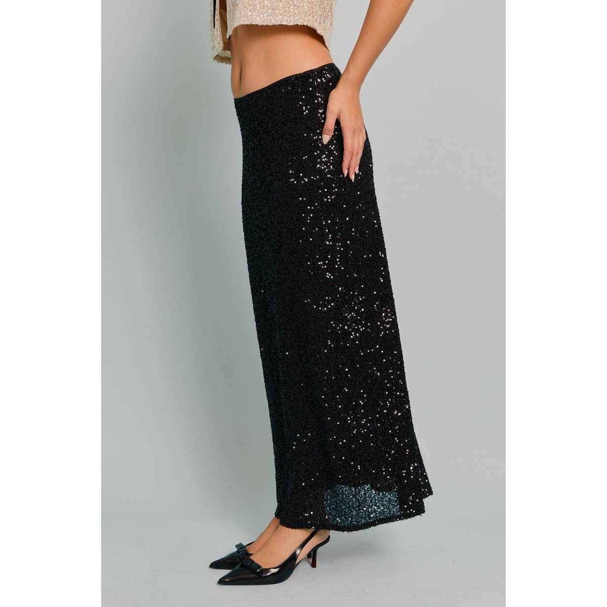 Apolline - Wholesale Skirt - Women's - SEQUIN BIAS MAXI SKIRT6