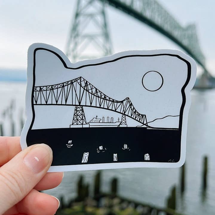 Autumn Eve's Art – Großhandel Aufkleber – Vinylaufkleber Astoria, Oregon Megler Bridge0