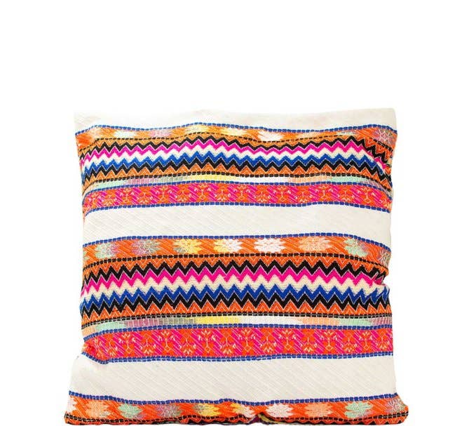 Vintage Addiction - Wholesale Throw Pillow Cover - Pink / Orange and Blue Jacquard Pillow Cover0