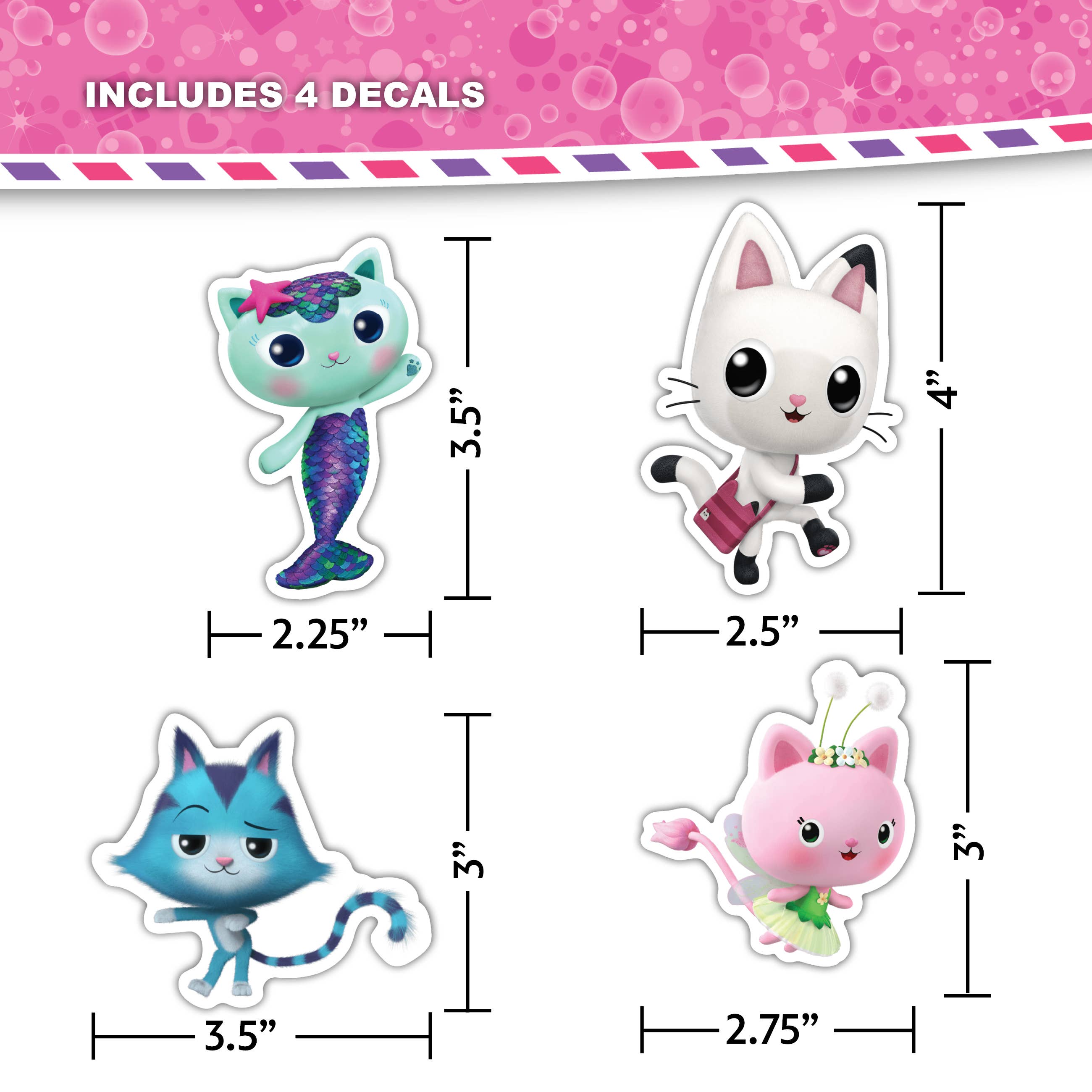 Decalcomania - Wholesale Sticker - Licensed Gabby's Dollhouse Car Tumbler Stickers Decals1