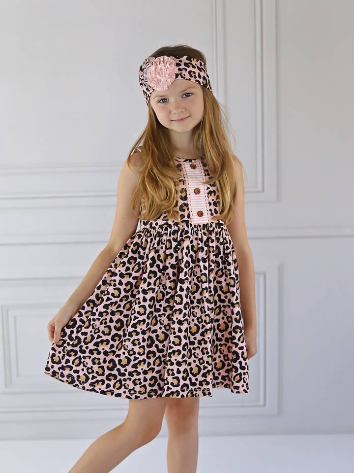 ABITO LEOPARDATO DA RAGAZZA-SBS2265 per la vendita all'ingrosso da parte di Swoon Baby Clothing