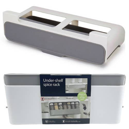 AccessCuisine - Wholesale Spice Rack - Under Shelf Spice Rack Pull Out Organizer with 3M Tape6