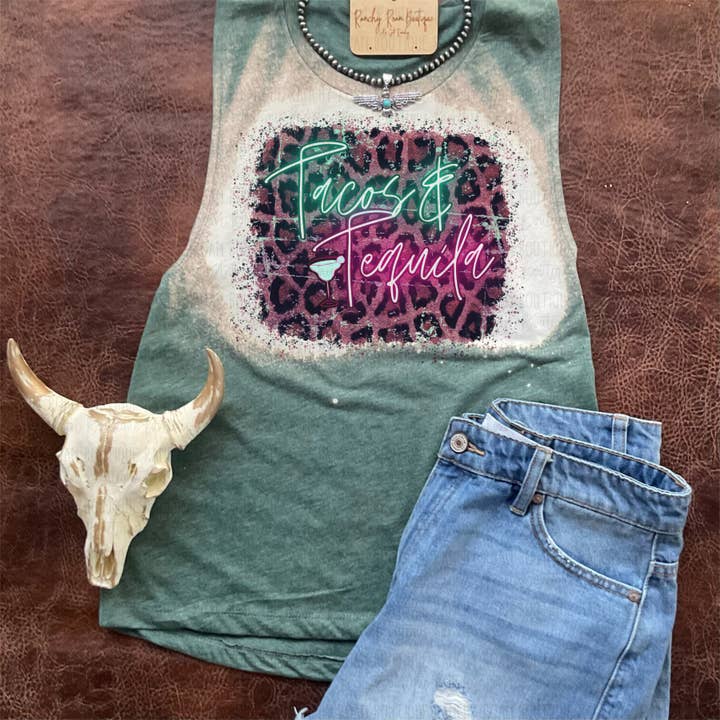 Tacos & Tequila Festival Tank för wholesale av Ranchy Roan Boutique