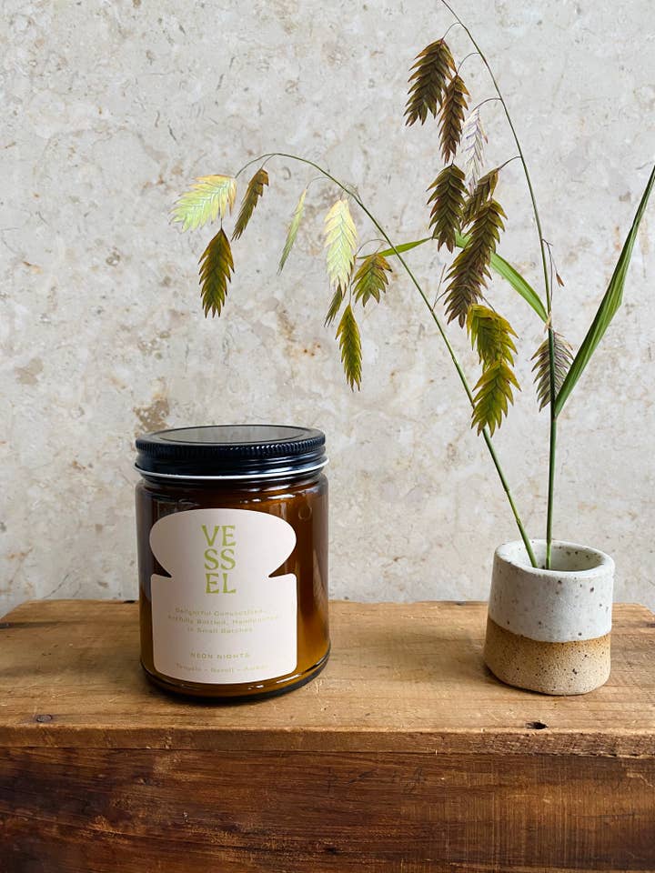 Neon Nights Candle for wholesale by Vessel Candle Co