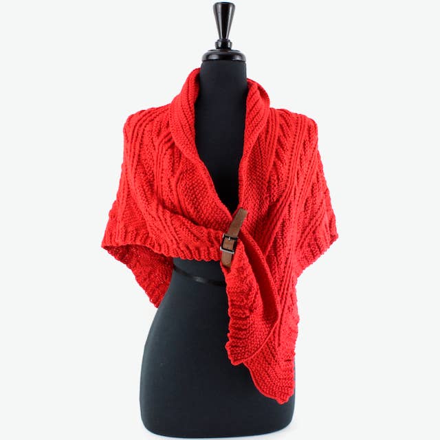 Pretty Persuasions - Wholesale Wrap - Women's - CP23151 Belted Sweater Knit Wrap