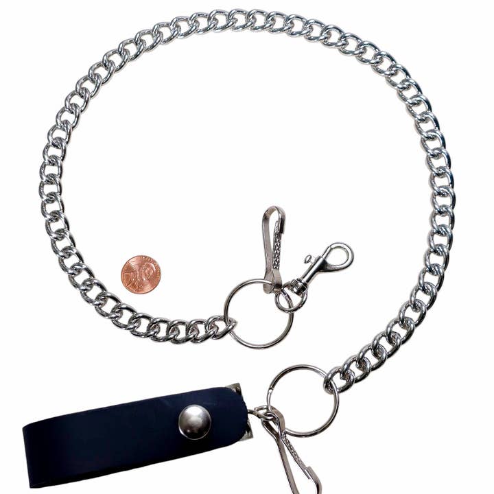 KCR -2 HOOKS REGULAR STEEL CHAIN KEYCHAIN for wholesale by Funk Plus