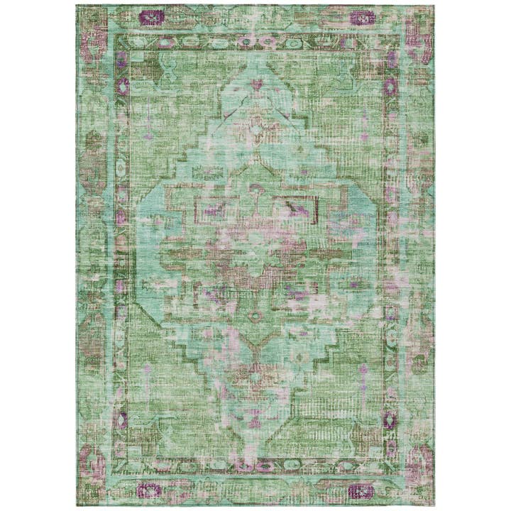 Haelien Aloe Washable Indoor-Outdoor Rug for wholesale by LOOMLAN