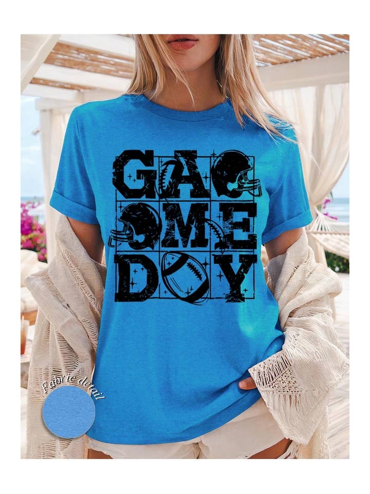COLORBEAR - Wholesale T-Shirt (Graphic) - Women's - Distressed Game Day Graphic Heavy Cotton Tee6