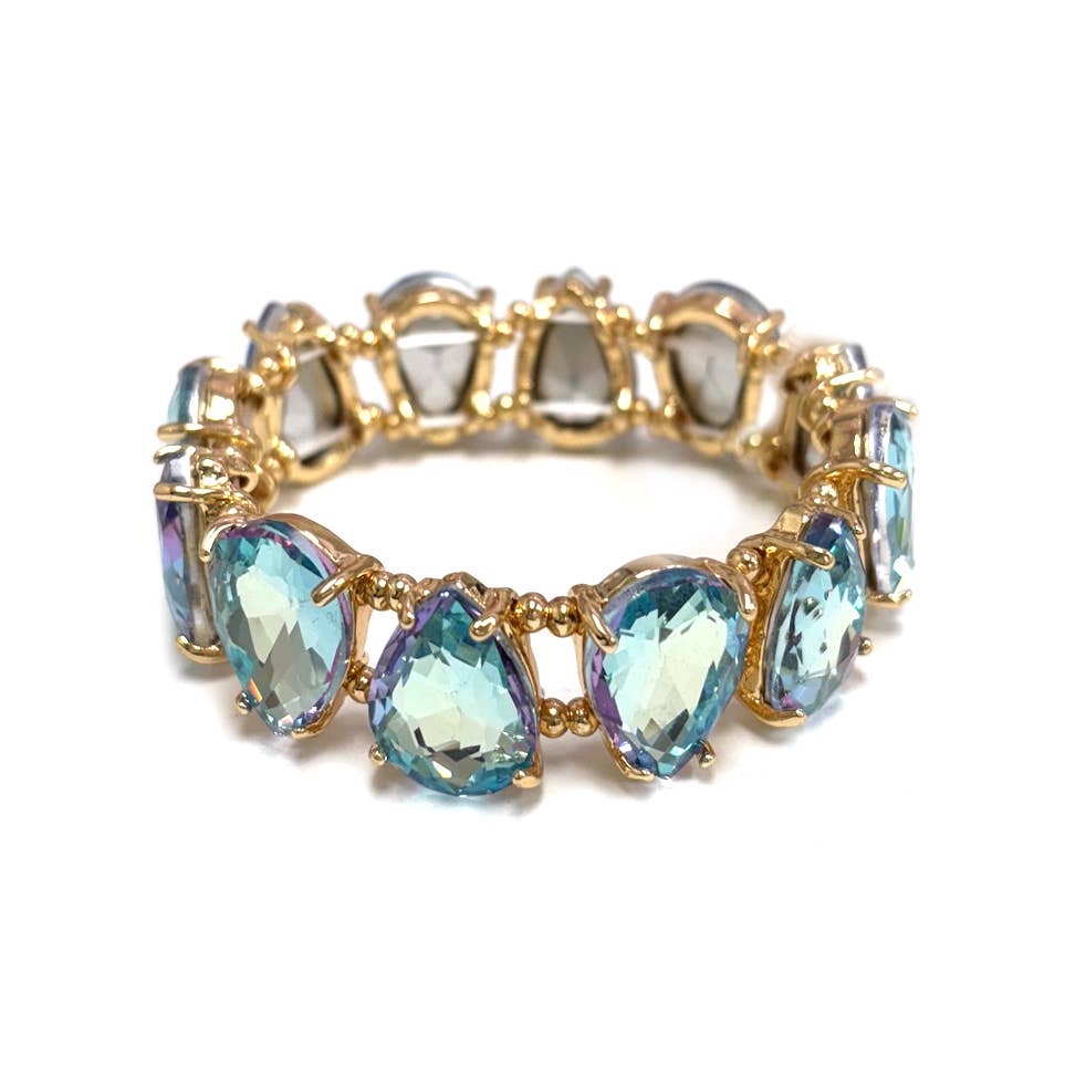 StarryNYC - Vendita all'ingrosso Bracciale con perline - Bracciale elastico con perline di cristallo a goccia di vetro6