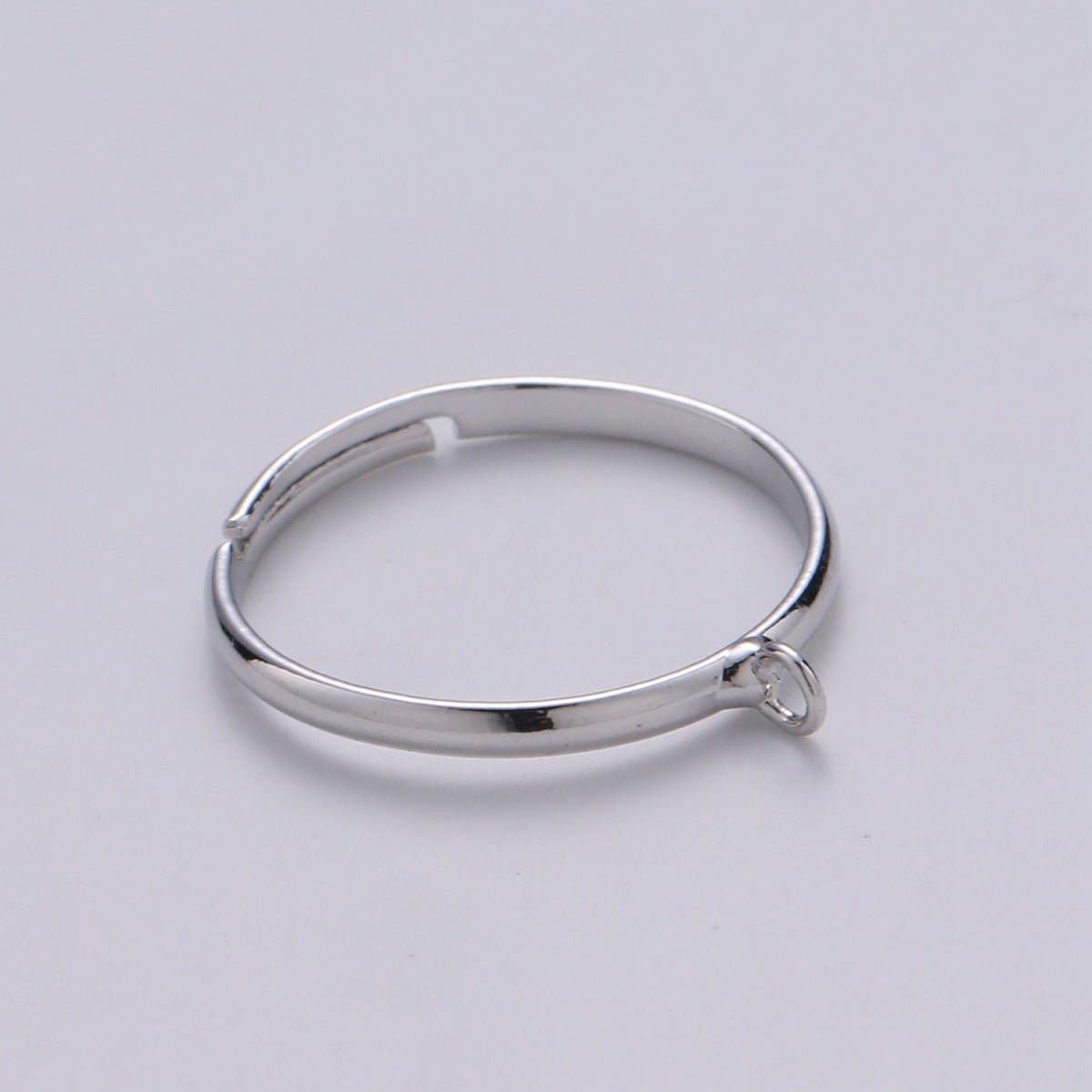 Aim Eternal - Wholesale Band/Stacked Ring - Adjustable Ring with open ring for Charm Gold Finish Rings Silver Ring Wholesale Jewelry Making Affordable Bulk Gold Plated Ring Supply K-815 K-8161