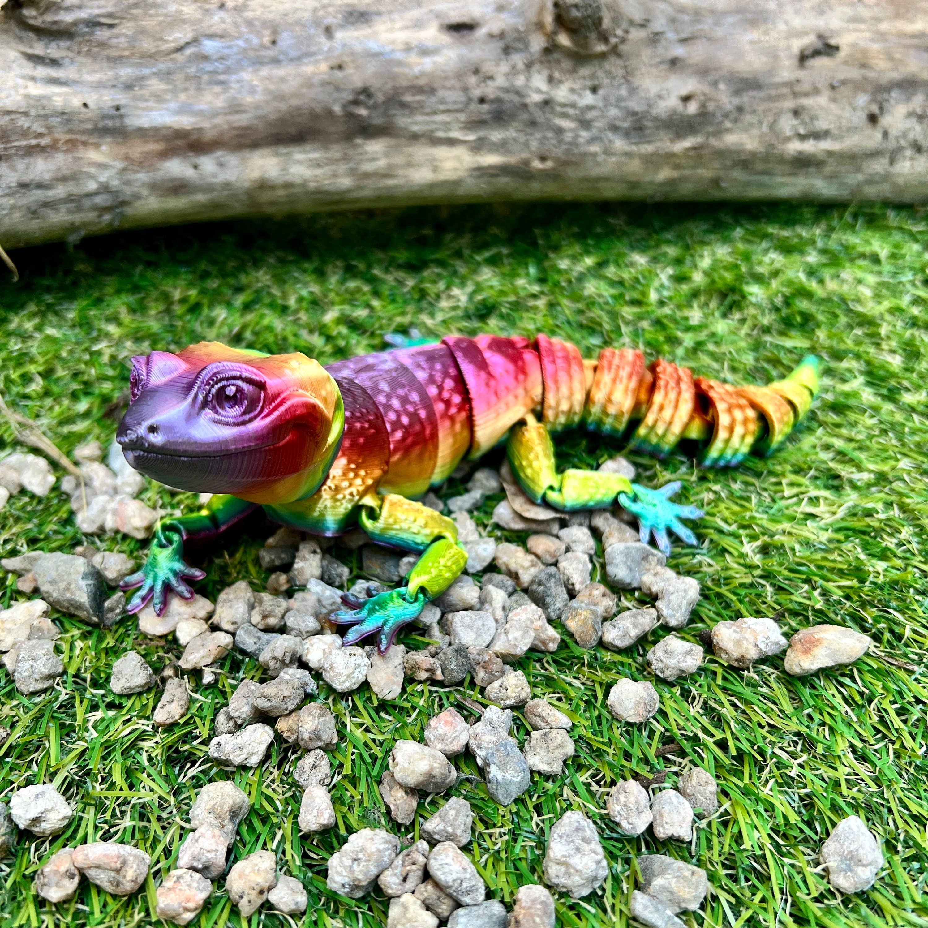 NumanPrints – Brinquedo Fidget - Crianças por atacado – Leopard Gecko Réptil Articulado Flexi Fidget Toy jacaré4