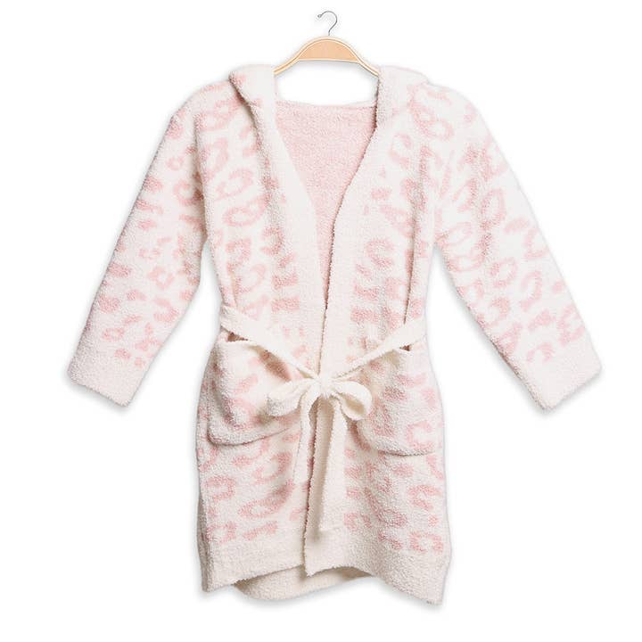 Fashion City - Wholesale Robe – Kids - Children's Leopard Print Luxury Soft Hooded Robe12