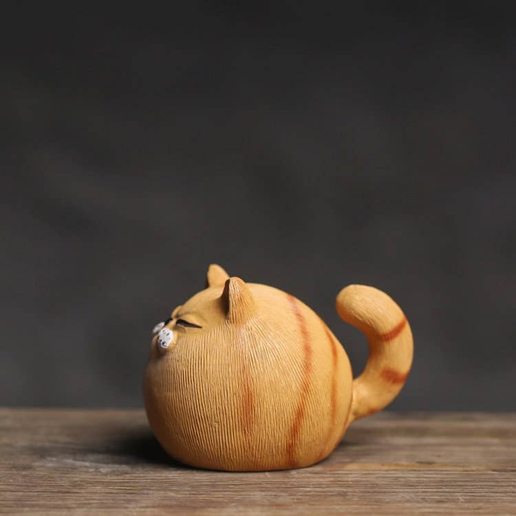 Gohobi （We cover U.S. import duties） - Vente Figurine décorative - Gohobi Décorations faites à la main pour chats, animaux à thé, céramique, argile YiXing3