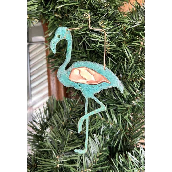 Dos Damas Designs - Wholesale Ornament - Flamingo Copper Christmas Ornament5
