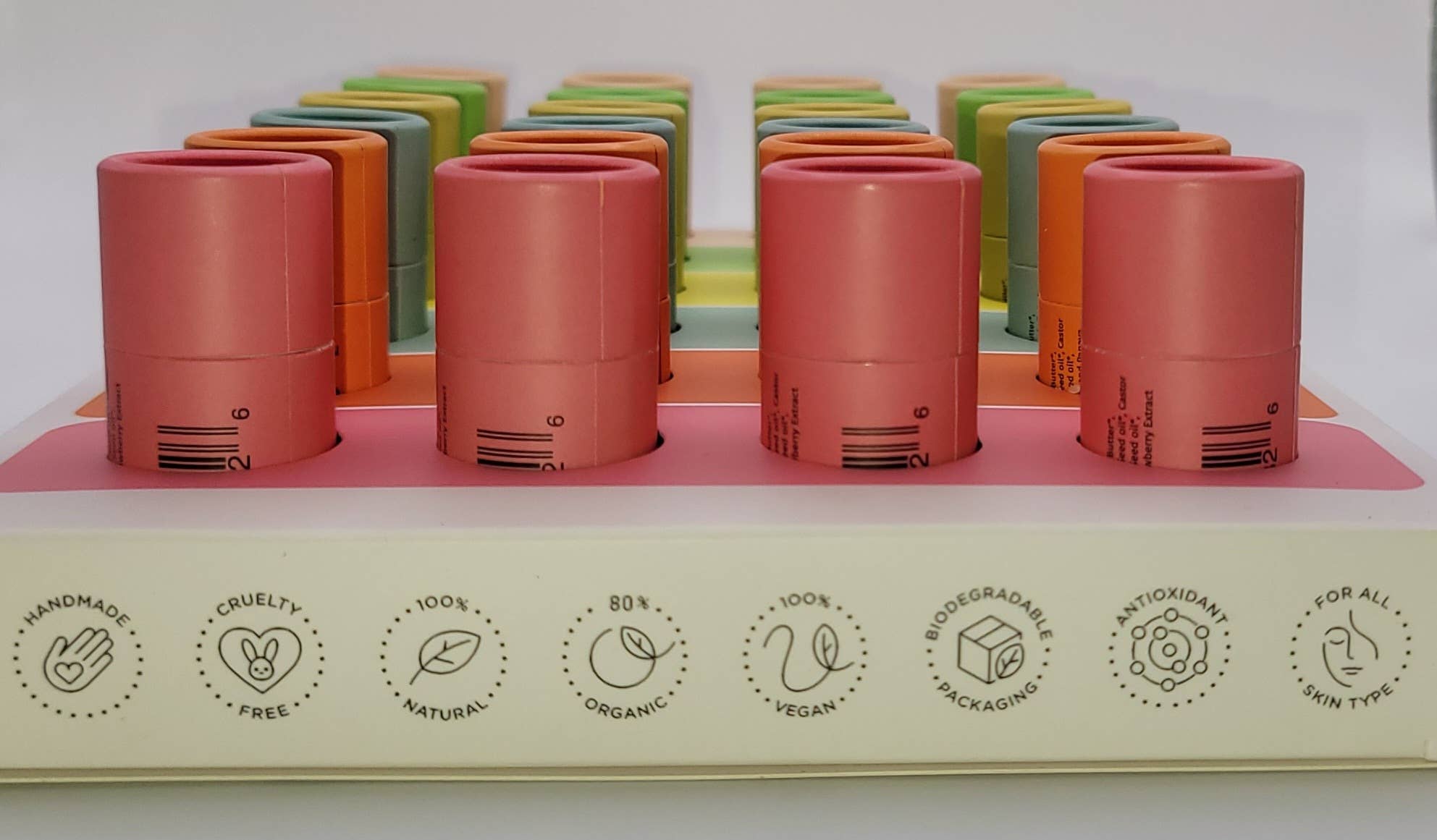 LYF BRANDS - Wholesale Lip Balm - LYF Balm - Lux Natural Lip Balm - 24-units (colors stand)6