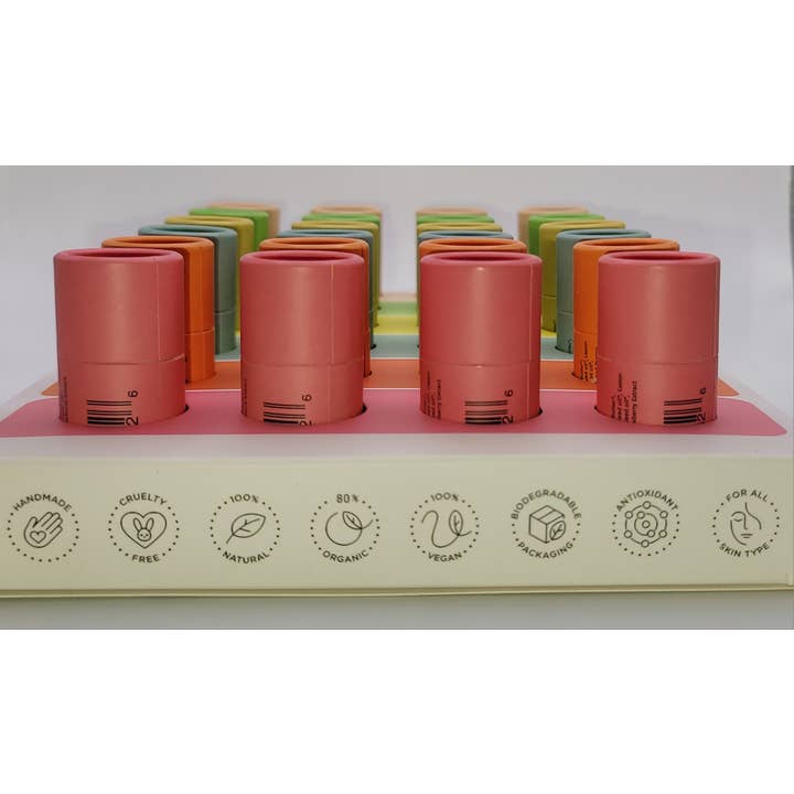 LYF BRANDS - Wholesale Lip Balm - LYF Balm - Lux Natural Lip Balm - 24-units (colors stand)6