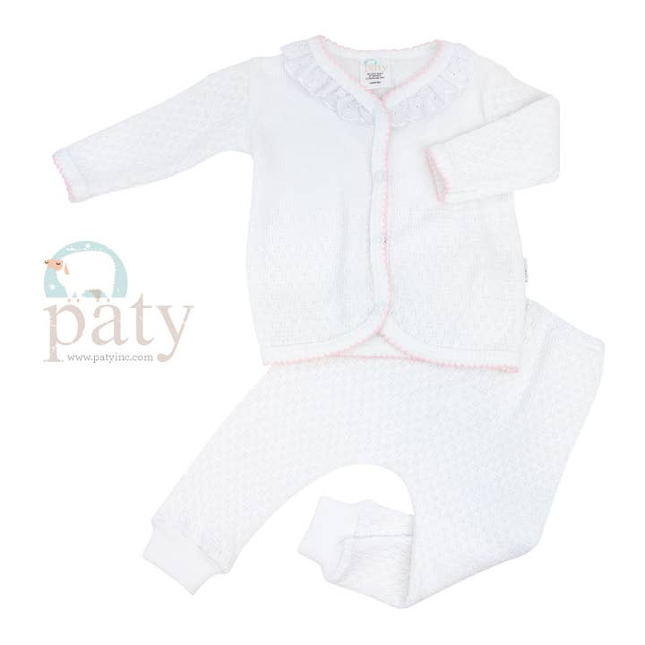 Paty - Wholesale Clothing Set - Baby - Paty Knit, Eyelet Leggings Set #161LSE