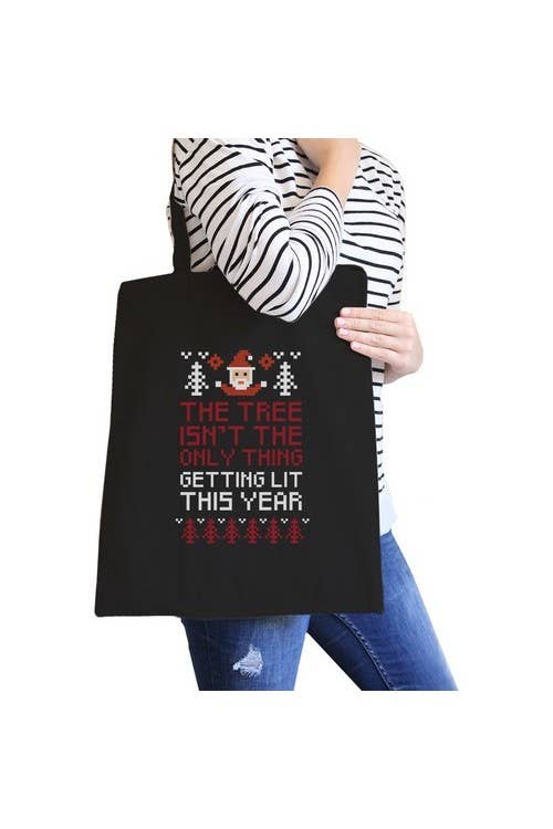 365 In Love - Wholesale Tote Bag - Women's - The Tree Is Not The Only Thing Getting Lit This Year Canvas0