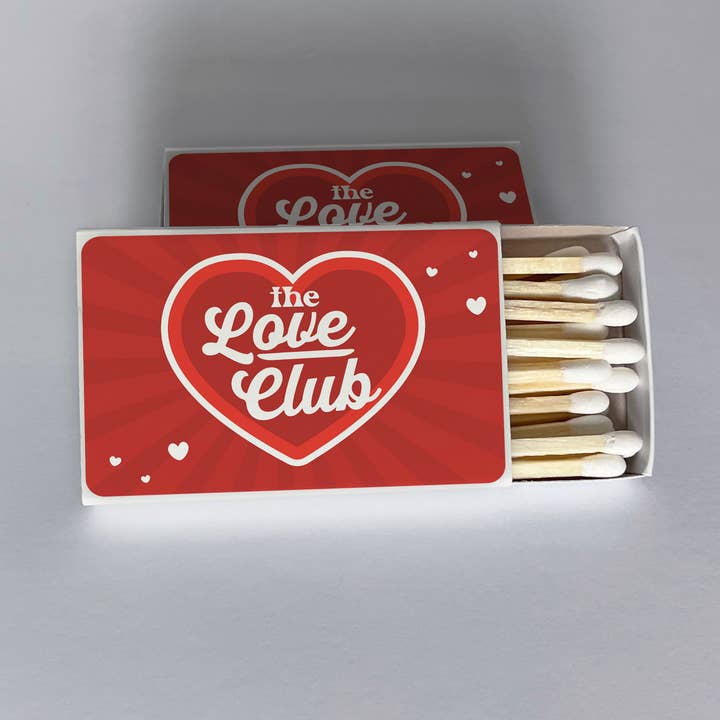 The Love Club Red and Pink Matchbook for wholesale by Jocelyn Diebolt Designs