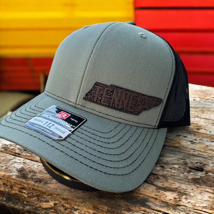 MT ENGRAVED – Großhandel Trucker-Cap – Unisex – Patchhut aus Leder im Bundesstaat Tennessee