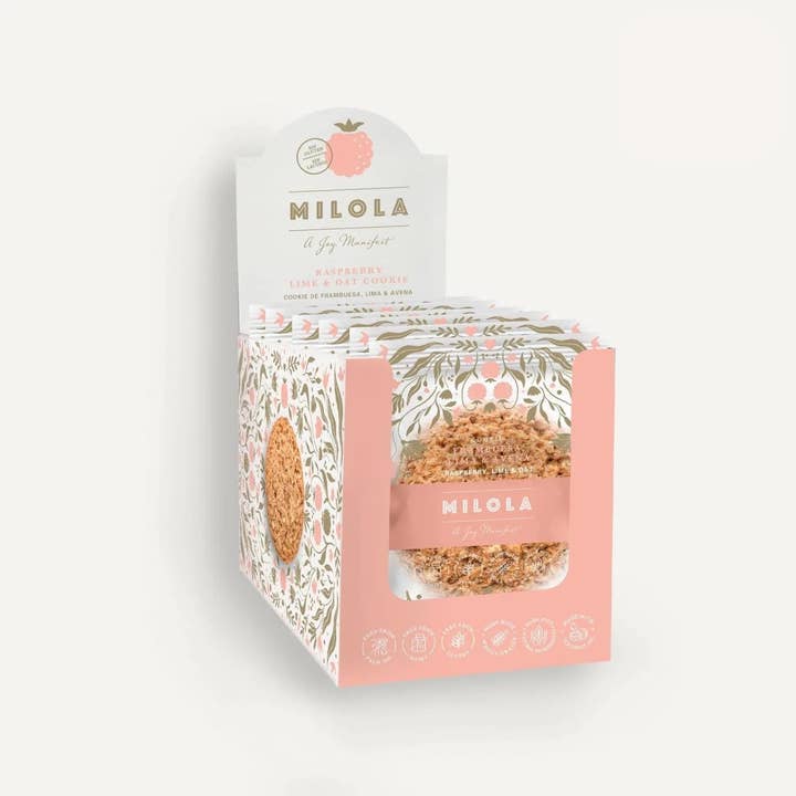 Raspberry Lime Oat Cookie (Gluten-free, Dairy-free) for wholesale by MILOLA GLUTEN FREE